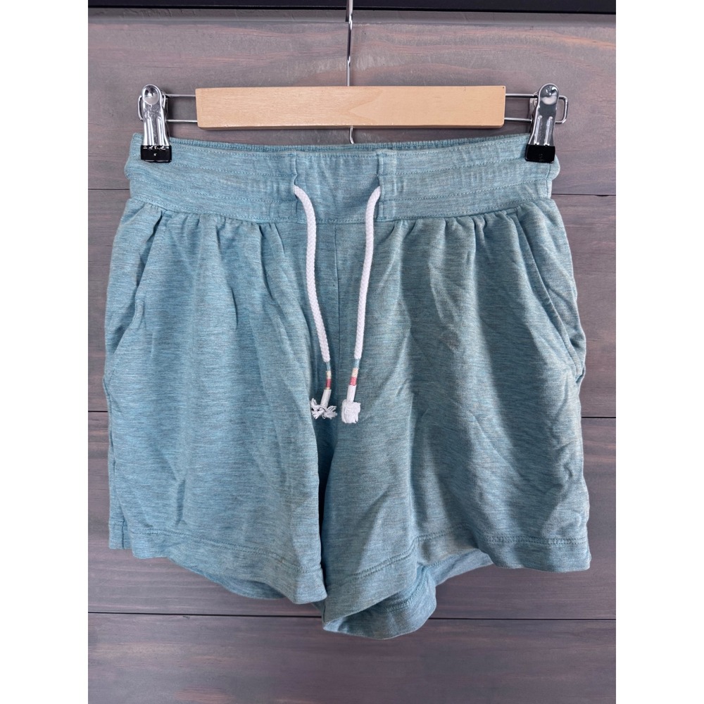 Travis Mathew Womens Heathered Teal Drawstring Lounge Shorts XS 1LE093‎